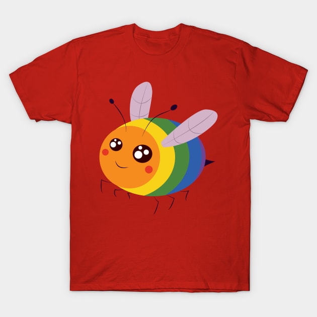 Rainbow Pride Bee T-Shirt by plotDriving-NPC